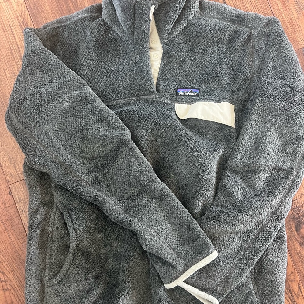 Patagonia Gray Zip Up Sweater Fleece Comfort